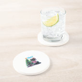 クリスマスおもしろい猫What with Tree Sticker コースター (側面)