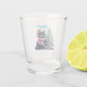 クリスマスおもしろい猫What with Tree Sticker ショットグラス (裏面)