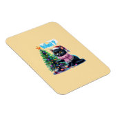 クリスマスおもしろい猫What with Tree Sticker マグネット (右側)