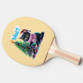 クリスマスおもしろい猫What with Tree Sticker 卓球ラケット (横)
