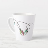 クリスマスおもしろい用のパーソナライズされたマグカップ カフェラテマグ (左アングル)