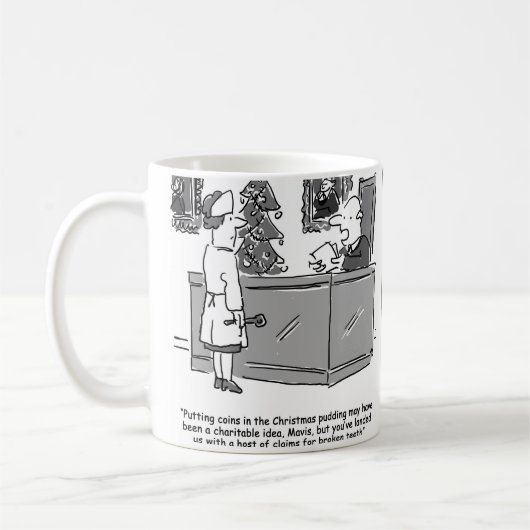 クリスマスおもしろい用の2つの法律漫画 コーヒーマグカップ (左)