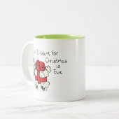 クリスマスおもしろい羊の漫画 ツートーンマグカップ (正面左)