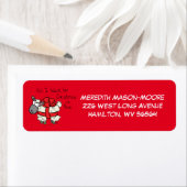 クリスマスおもしろい羊の漫画 ラベル (インサイチュ)