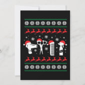 クリスマスおもしろい美容師クリスマスホリデーギフト シーズンカード (正面)