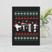 クリスマスおもしろい美容師クリスマスホリデーギフト シーズンカード (スタンド正面)