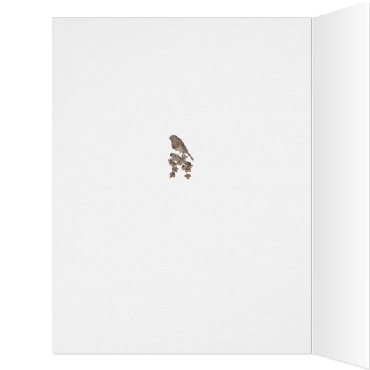 クリスマスおもしろい詩ロビンとクリスマスツリーのビッグカード (内側(左))