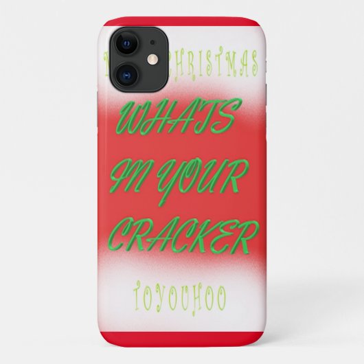 クリスマスおもしろい赤緑白、文字 Case-Mate iPhoneケース (裏面)