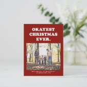 クリスマスおもしろい赤 シーズンポストカード (スタンド正面)