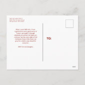 クリスマスおもしろい赤 シーズンポストカード (裏面)