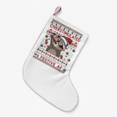 クリスマスおもしろい過剰刺激&フェスティバルAfラクーン スモールクリスマスストッキング (正面 (吊り時))