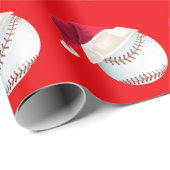 クリスマスおもしろい野球サンタ ラッピングペーパー (ロールコーナー)