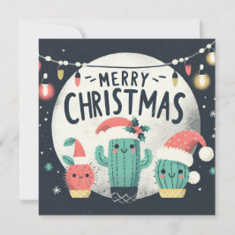 クリスマスおもしろい鉢植えサンタ シーズンカード