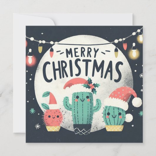 クリスマスおもしろい鉢植えサンタ シーズンカード (正面)