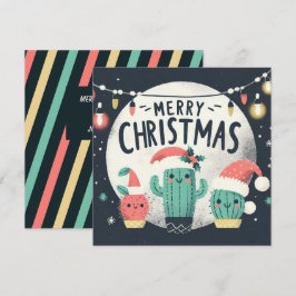 クリスマスおもしろい鉢植えサンタ シーズンカード