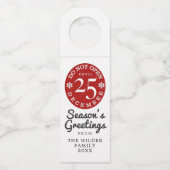 クリスマスおもしろい開かないボトルハンガーラベル ボトルネックタグ (正面)