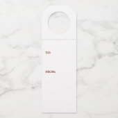 クリスマスおもしろい開かないボトルハンガーラベル ボトルネックタグ (裏面)