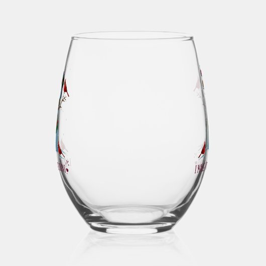 クリスマスおもしろい雪だるまホリデイ ステムなしワイングラス (左)