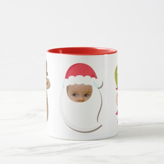 クリスマスおもしろい顔マグカップ マグカップ (中央)