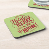 クリスマスおもしろい飲料用コースター コースター (左側)