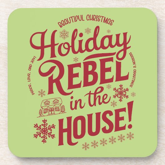 クリスマスおもしろい飲料用コースター コースター (正面)