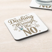 クリスマスおもしろい飲料用コースター コースター (左側)