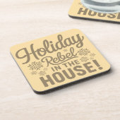 クリスマスおもしろい飲料用コースター コースター (左側)