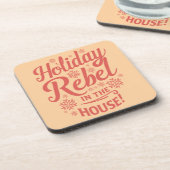 クリスマスおもしろい飲料用コースター コースター (左側)