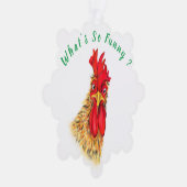 クリスマスおもしろい飾りカード驚くオンドリ オーナメントカード (右)