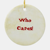 クリスマスおもしろい飾り セラミックオーナメント (裏面)