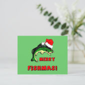 クリスマスおもしろい魚釣り シーズンカード (スタンド正面)