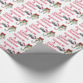 クリスマスおもしろい魚釣り♫♥ナマズのクリスマス金ゴールド ラッピングペーパー (角)