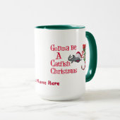 クリスマスおもしろい魚釣り♫♥ナマズのクリスマス マグカップ (正面右)