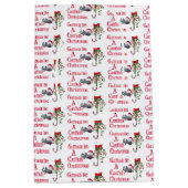 クリスマスおもしろい魚釣り♫♥ナマズのクリスマス ミディアムペーパーバッグ (正面)