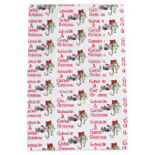 クリスマスおもしろい魚釣り♫♥ナマズのクリスマス ミディアムペーパーバッグ (裏面)