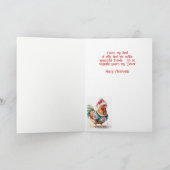 クリスマスおもしろい鶏お姉さん シーズンカード (内部)