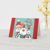 クリスマスおもしろい カード (黄色い花)