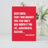 クリスマスおもしろい サンキューカード (スタンド正面)