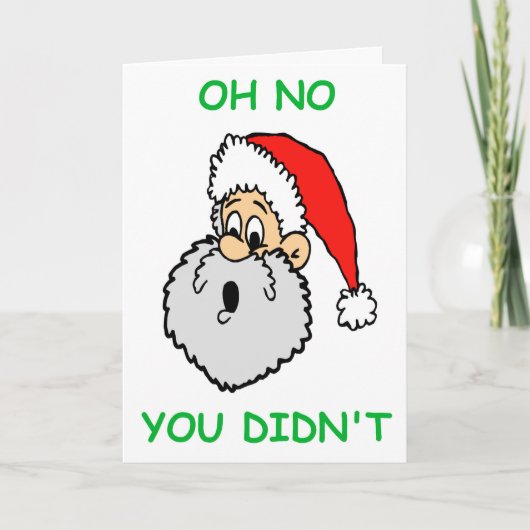 クリスマスおもしろい・サンタが驚いたああいやだった シーズンカード (正面)