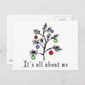 クリスマスおもしろい シーズンポストカード (正面/裏面)