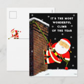 クリスマスおもしろい シーズンポストカード (正面/裏面)