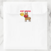 クリスマスおもしろい スクエアシール (バッグ)