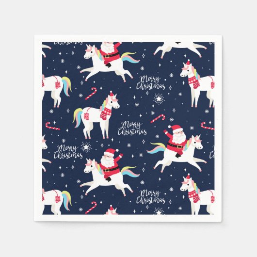 クリスマスおもしろい スタンダードカクテルナプキン (正面)