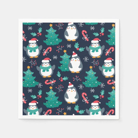 クリスマスおもしろい スタンダードカクテルナプキン (正面)
