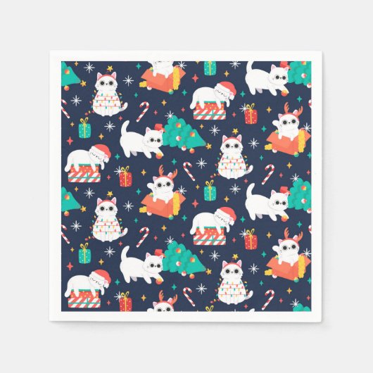 クリスマスおもしろい スタンダードカクテルナプキン (正面)