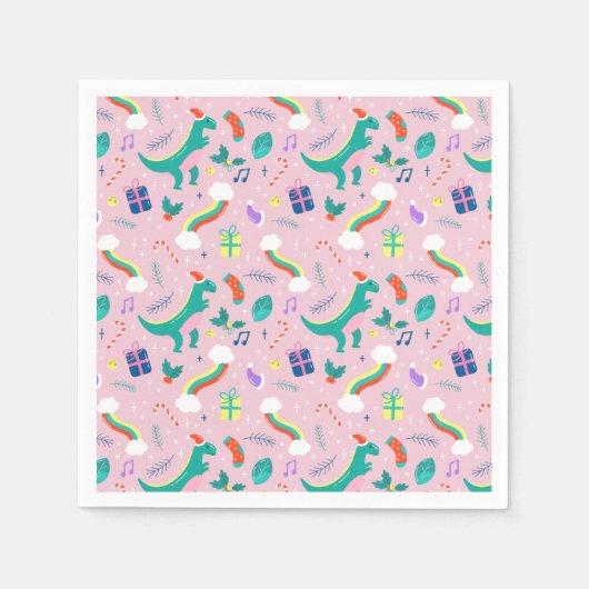 クリスマスおもしろい スタンダードカクテルナプキン (正面)