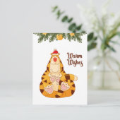 クリスマスおもしろい・タイガーの温かい願い シーズンポストカード (スタンド正面)