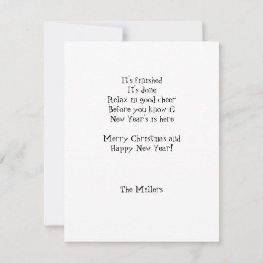 クリスマスおもしろい ノートカード (裏面)