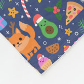 クリスマスおもしろい フリースブランケット (角)