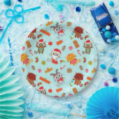 クリスマスおもしろい ペーパープレート (パーティー)